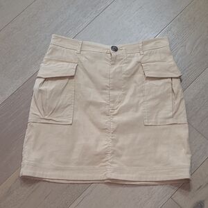 Maeve Anthropologie Cargo Skirt Women's sz M Beige Cargo Mini Skirt
